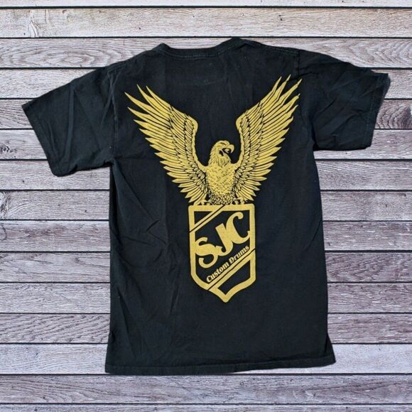 Retro SJC CUSTOM DRUMS LOGO Mens Small Shirt - Picture 1 of 7